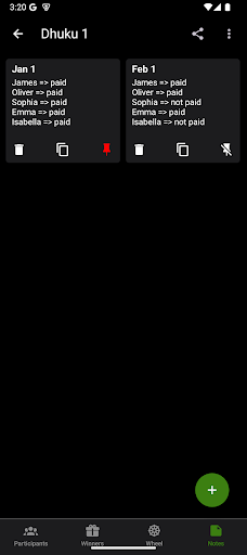 Note Screen